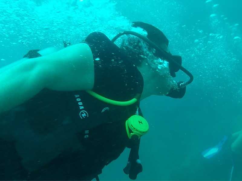 Scuba Rescue Diver Underwater